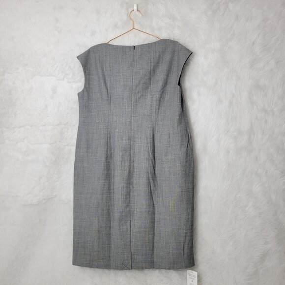MM Lafleur Wool Blend Marilyn Cowl Neck Knee Length Sheath Dress 1X - Picture 3 of 11